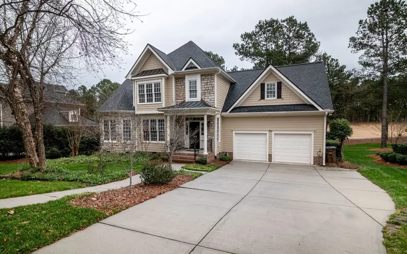 Concrete driveway in Chattanooga, TN: broom-finished driveway at a suburban home